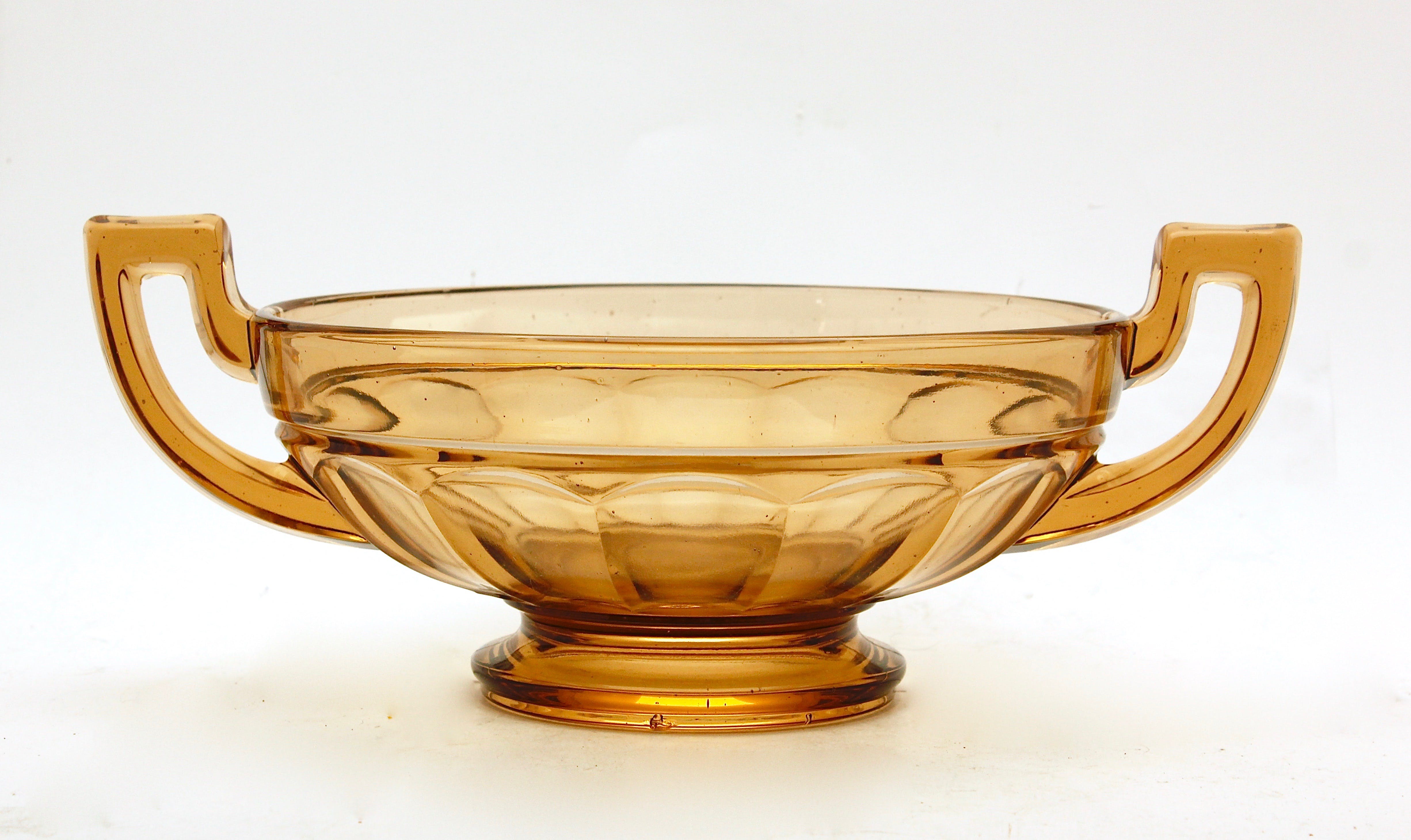 Val-Saint-Lambert -  amberkleurige art deco schaal coupe 'Noémie' - België - 1935 kopen? Bied vanaf 1!