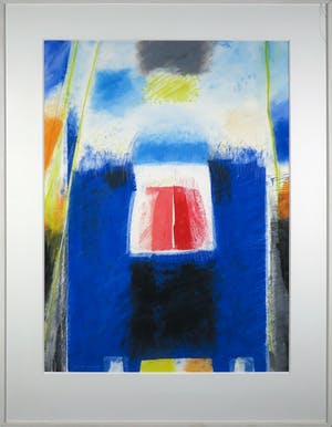 Gijs Keizer - Acryl op papier, Abstrace compositie - Ingelijst (Groot) kopen? Bied vanaf 40!