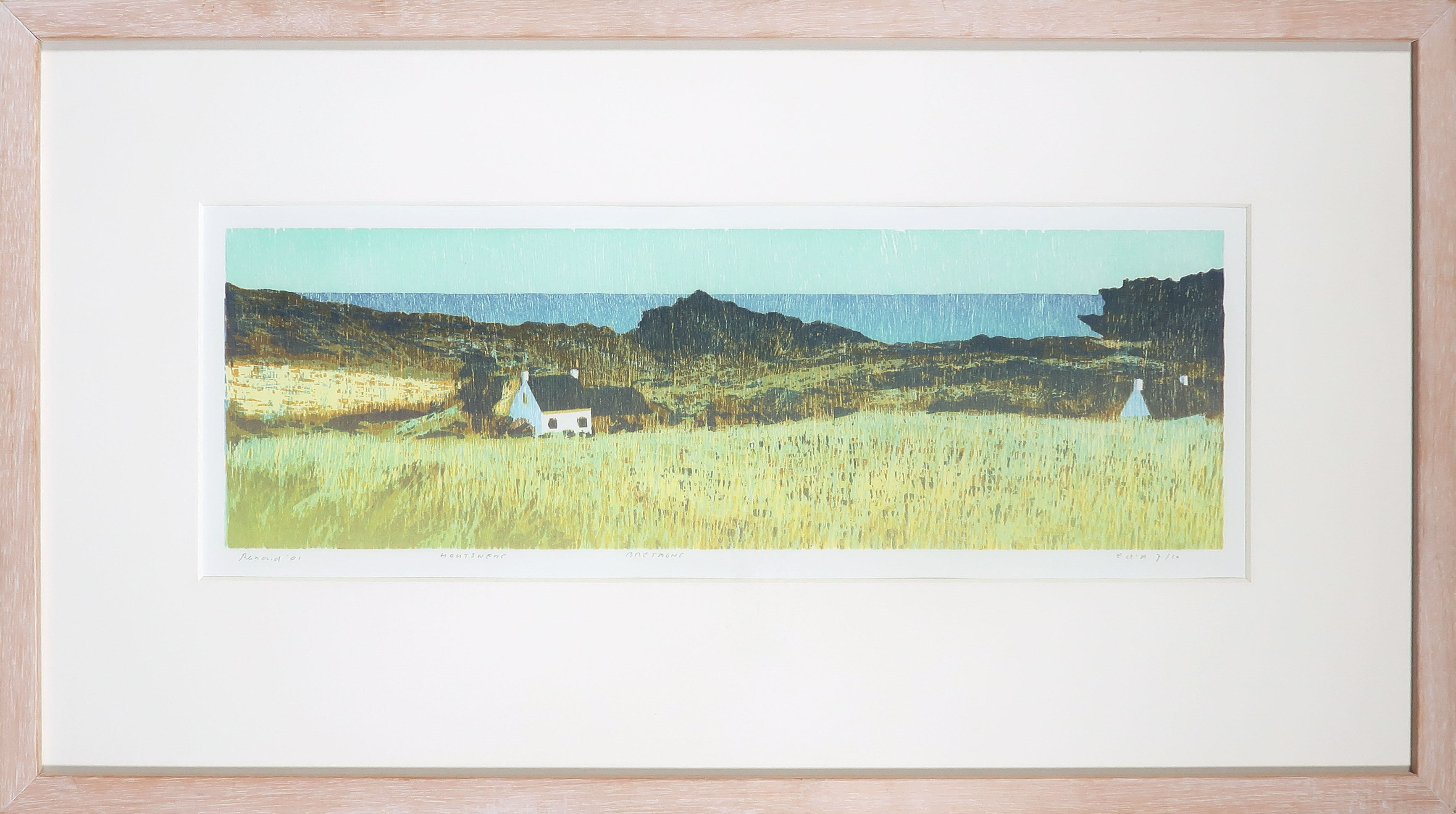 Reinoud Kuipers - Houtsnede, Bretagne - Ingelijst kopen? Bied vanaf 35!