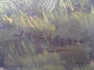 Jan Kelderman - Bosgezicht met paard en wagen. kopen? Bied vanaf 44!