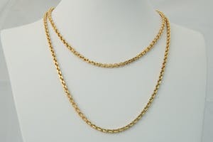 2511 - Massief 20krt-geel-gouden "Forcat" collier - Lang formaat 76 cm - gekeurd kopen? Bied vanaf 1470!