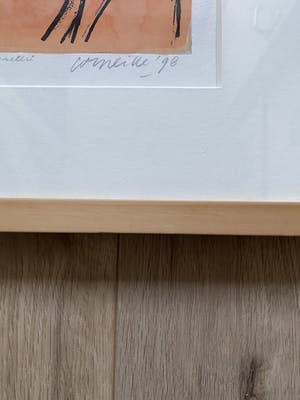 Corneille - Vrouw met kat, ets/aquarel kopen? Bied vanaf 275!