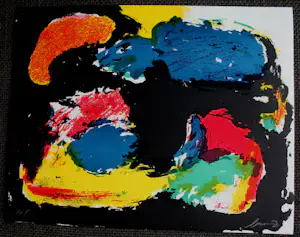 Eugène Brands - Litho: Abstracte compositie - 1968 (nieuwstaat!) kopen? Bied vanaf 225!