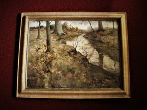 Paul van der Ven - Groot olieverf op doek "Herfstlandschap met meanderend riviertje" gesigneerd kopen? Bied vanaf 90!