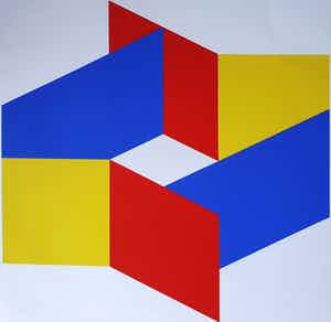 Bob Bonies - Abstractie compositie - Prent 190 verkocht voor € 120!