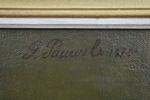 Gaston Pauwels - olieverf op doek - jonge vrouw met mandoline kopen? Bied vanaf 225!