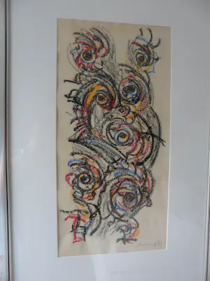 Theo Wolvecamp - Pastel op papier, Abstracte compositie kaufen? Bieten Sie von 250!