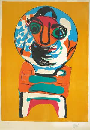 Karel Appel - Zeefdruk, Jules dans la lune verkocht voor € 450!