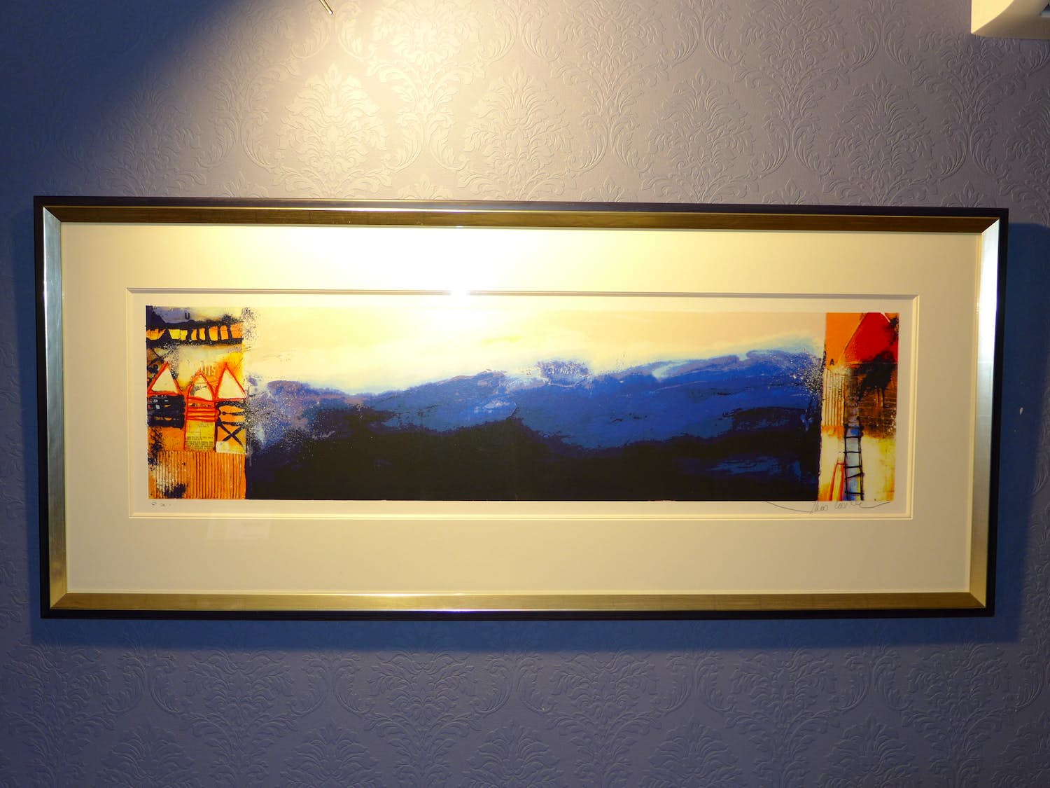 Theo Koster - E.A. oplage abstracte kunst ingelijst in Museumglas verkocht voor € 50!