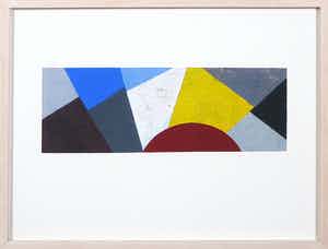 Henri Plaat - Gouache, Zonder titel - Ingelijst verkocht voor € 50!