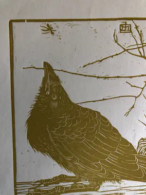 Jan Mankes - Houtsnede kleine kraai kijkend naar mugje - Gesigneerd - 1918 kopen? Bied vanaf 385!