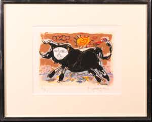 Kees Salentijn - Zeefdruk, Zonder Titel V - Ingelijst verkocht voor € 35!