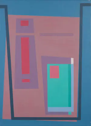 Eefje Bettman - Acryl op doek, Abstract-geometrische voorstelling - Ingelijst kopen? Bied vanaf 50!