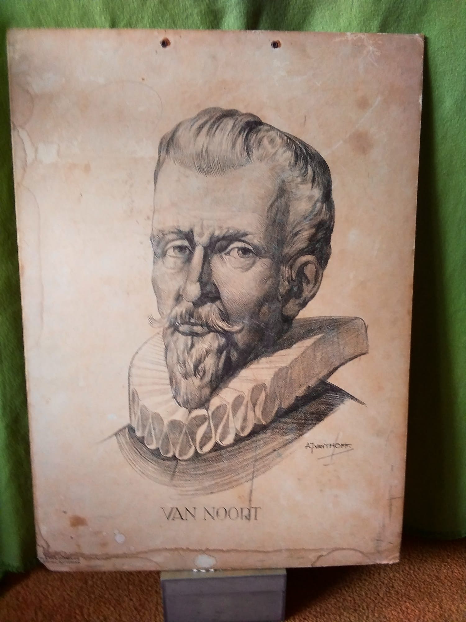 Adriaan van 't Hoff - vier zeefdrukken van historische personen verkocht voor € 40!