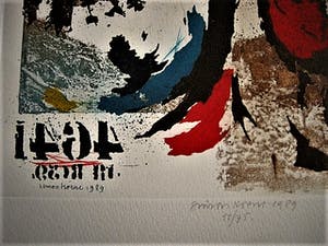 Simon Koene - Fraaie Handgekleurde Ets - Oplage 75 ex. - Havik en Hert - potloodgesigneerd kopen? Bied vanaf 30!