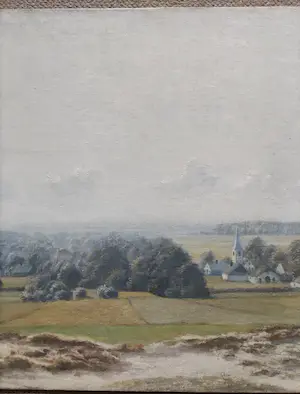 Hessel de Boer - Gezicht op dorp vanaf de duinen kopen? Bied vanaf 160!