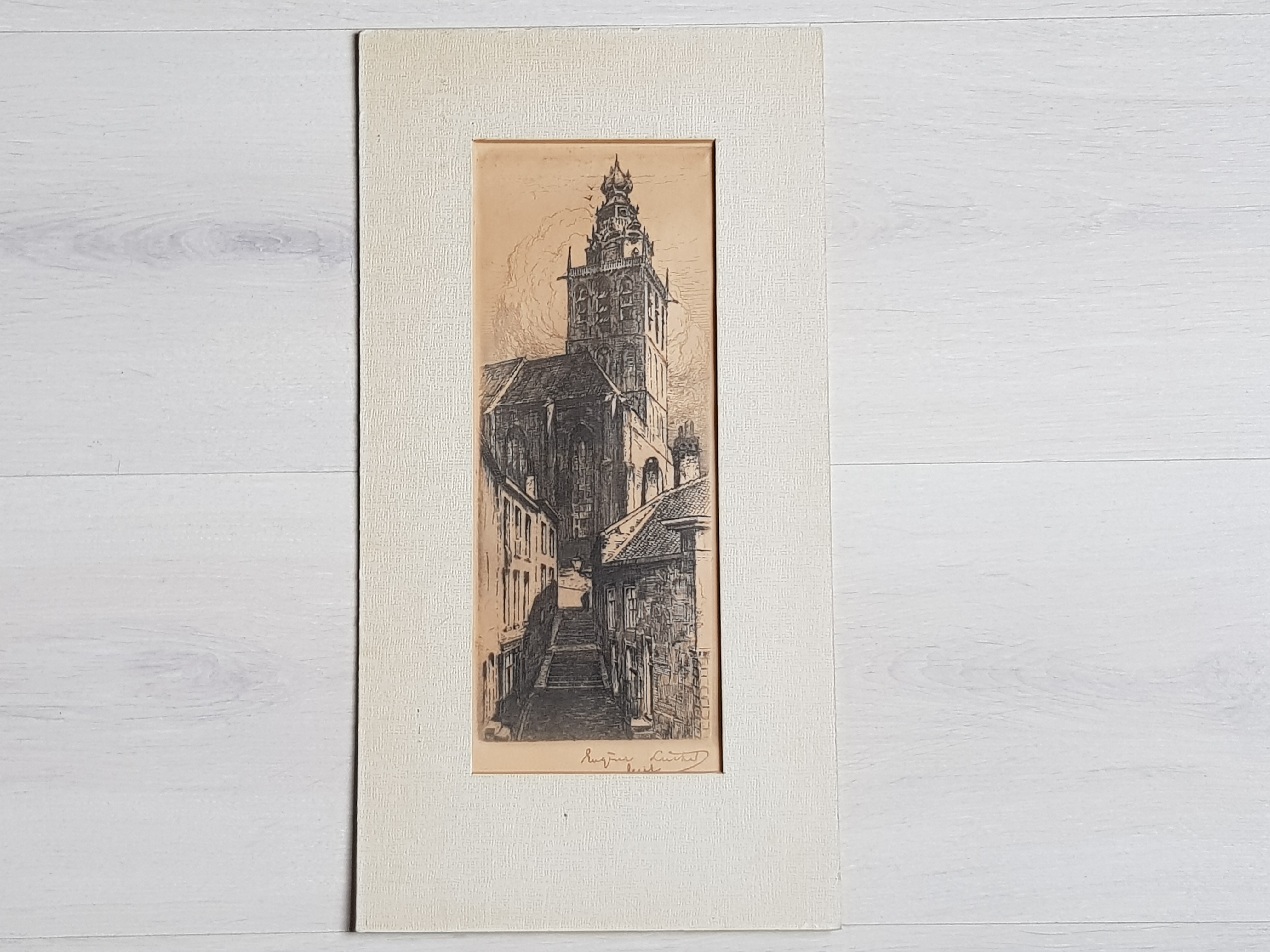 Eugene Lucker - Nijmegen, St. Stevenskerk - Gesigneerd kopen? Bied vanaf 35!