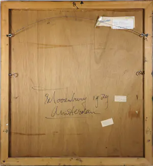 Ed Toorenburg - Gemengde techniek op paneel, Afrikaanse verwering I - Ingelijst kopen? Bied vanaf 70!