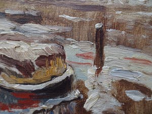 Martin van Waning - De Thames in de winter kopen? Bied vanaf 175!