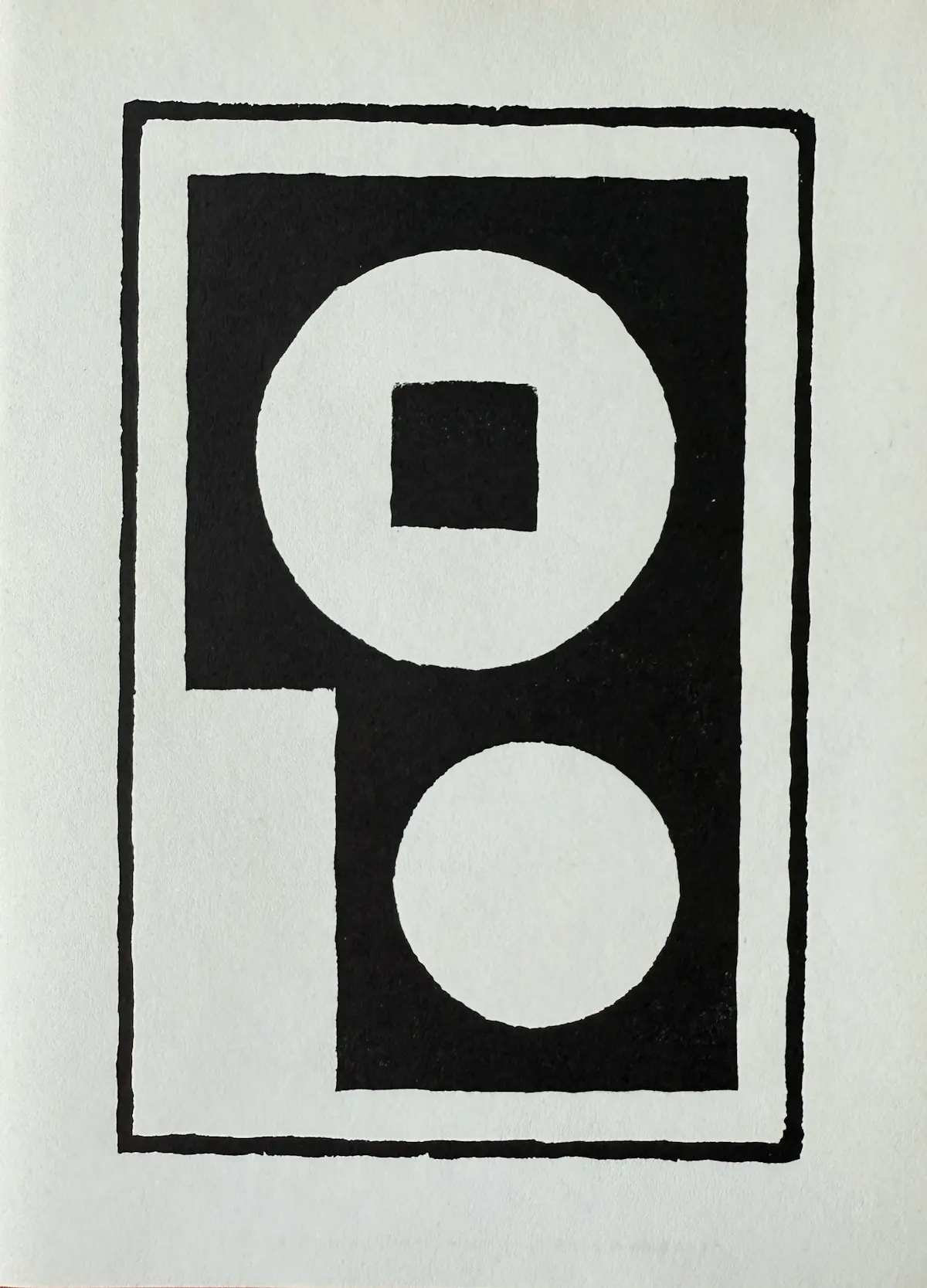 Erich Buchholz - Zwei Kreise mit Quadrat, Original-Holzschnitt 1922 kaufen? Bieten Sie von 100!