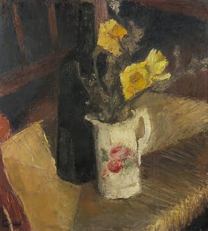 Carolien Weber - Olieverf op doek, Stilleven met witte kan - Ingelijst kopen? Bied vanaf 1!