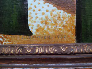 Jan Verheyen - herfst in Het Prater te Wenen. Naïve kunst. kopen? Bied vanaf 795!