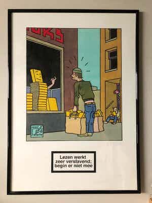 Joost Swarte - Lezen werkt zeer verslavend verkocht voor € 25!