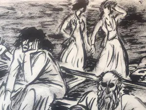 Frans Masereel - groupe autour d'une barque kopen? Bied vanaf 750!