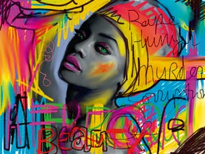 Peter Klashorst - Street Art Woman kopen? Bied vanaf 1!