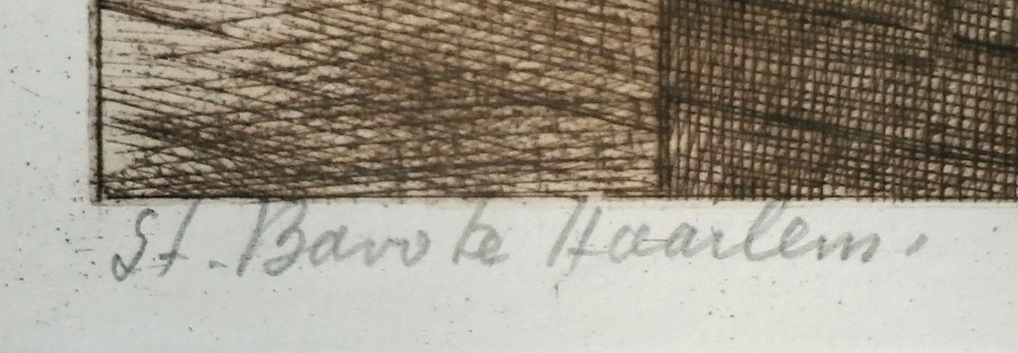 Arend Hendriks - ets - Sint Bavo te Haarlem kopen? Bied vanaf 30!