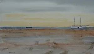 Franklin Meijer - Waddenzee - Bruine Vloot - droogliggen op de Richel kopen? Bied vanaf 49!