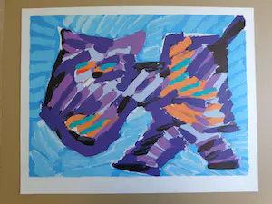 Karel Appel - HAPPY CAT / KLEURLITHOGRAFIE / LITHOGRAPHIE COLORE / 64x82cm kopen? Bied vanaf 60!