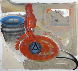 Jan Martens - Acryl- en waterverf op doek, Zonder titel - Ingelijst (Groot) kopen? Bied vanaf 1!