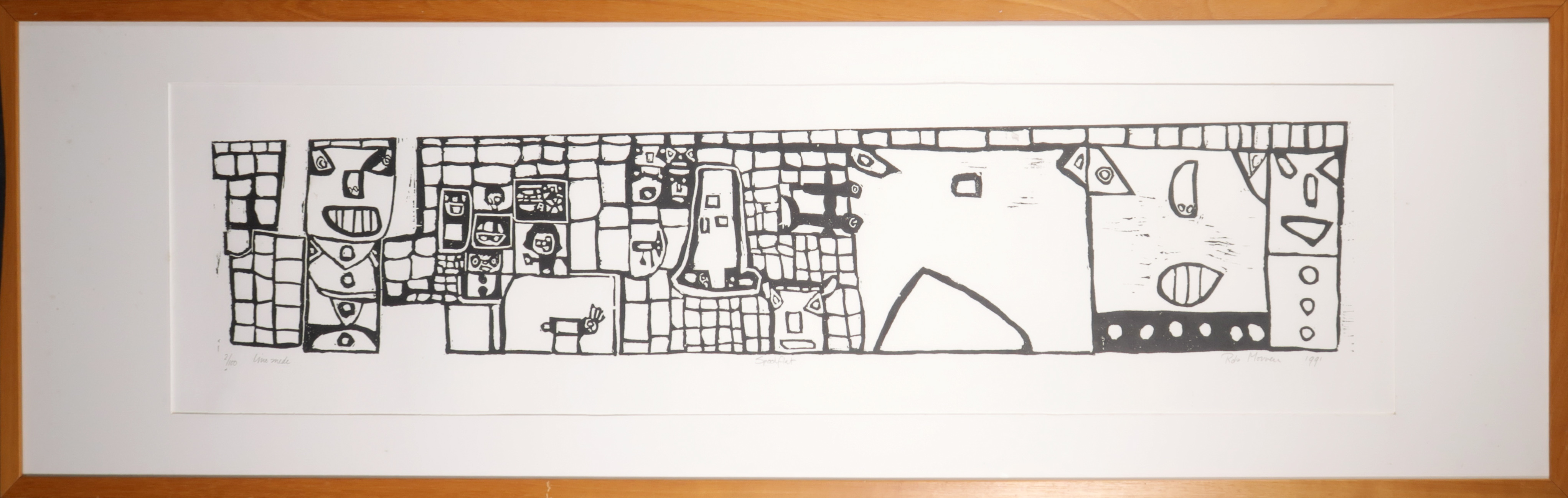 Rob Morren - Lino, Spookflat (groot) - Ingelijst verkocht voor € 35!