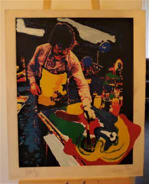 Karel Appel - Zeefdruk uit de serie Seven summer days verkocht voor € 55!