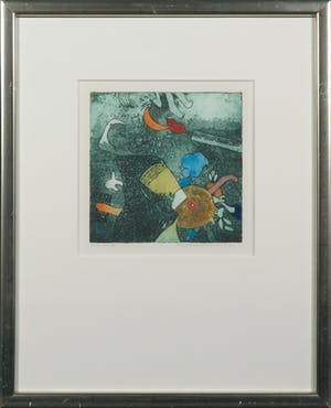 Michel van Overbeeke - Kleurenets met bladgoud, Circel - Ingelijst kopen? Bied vanaf 35!