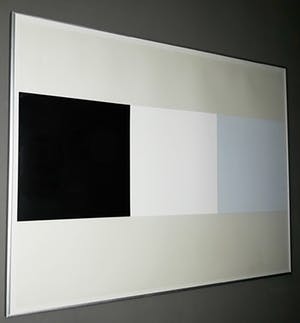 Rob van Koningsbruggen - Compositie in zwart, grijs en wit, zeefdruk (mooi ingelijst) kopen? Bied vanaf 125!