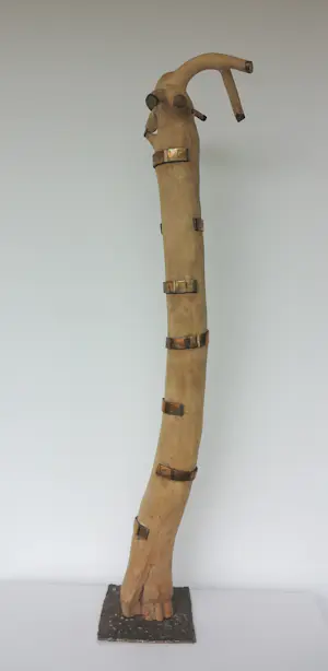 Frans Kokshoorn - Grote houten sculptuur van hout met metalen elementen kopen? Bied vanaf 250!