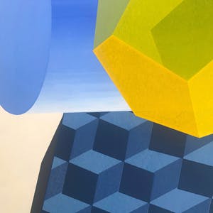 Michael Challenger - Op-Art! - Zeefdruk - 'Pentatonic Landscape' - 1967 - Gesigneerd kopen? Bied vanaf 55!