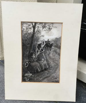 Cornelis Koppenol - c4377-5, dames wachten op de koets kopen? Bied vanaf 100!