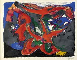 Karel Appel - "Faune nocturne" - litho uit 1960 verkocht voor € 300!