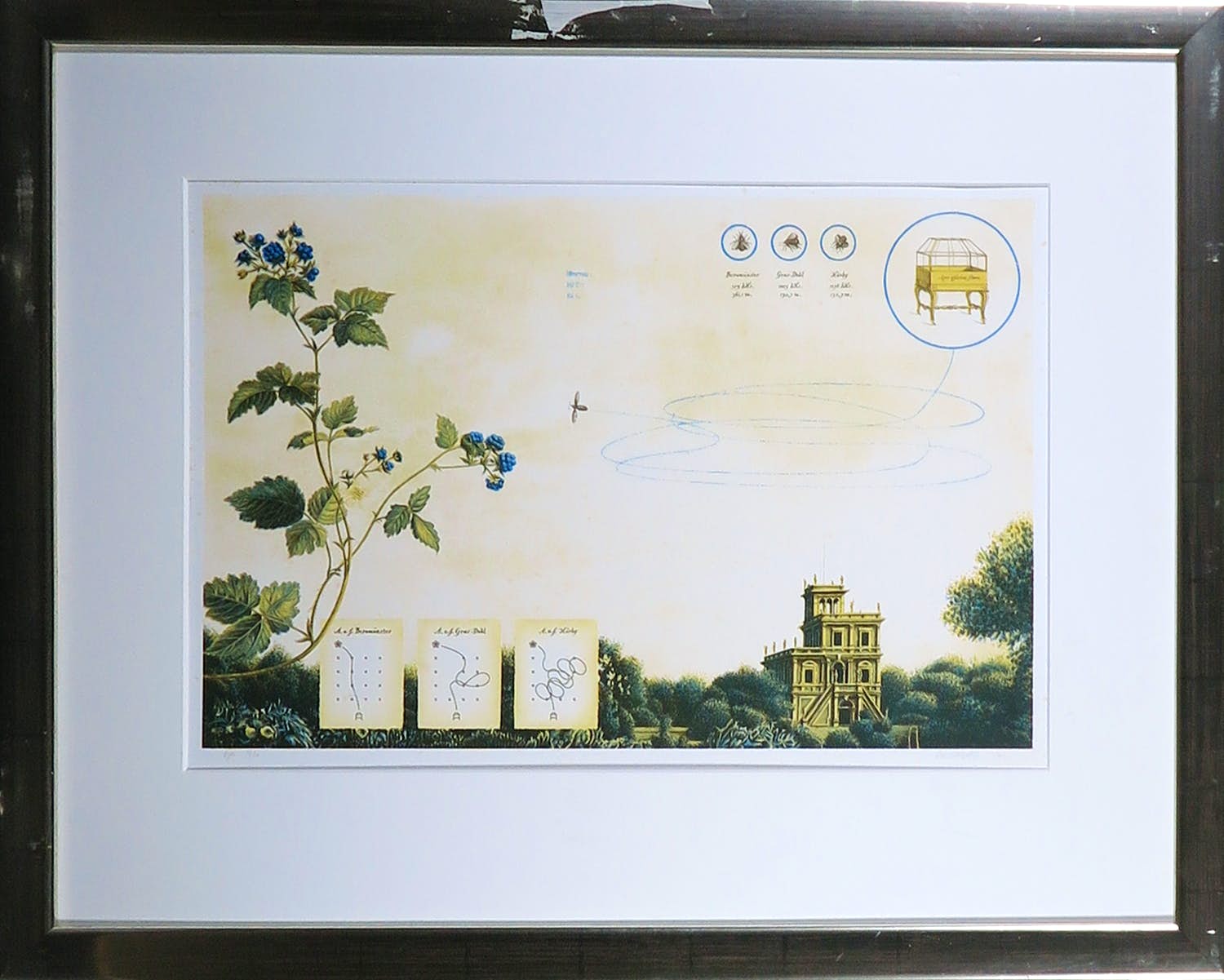 Wouter Hisschemoller - Litho, Bijen - Ingelijst kopen? Bied vanaf 50!