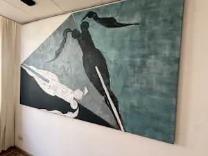 Paul Vincken - abstract kunstwerk vrouwenduo kopen? Bied vanaf 600!