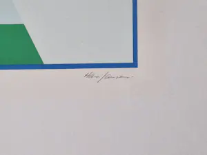 Han Jansen - grote geometrische zeefdruk "verschuivend landschap" - 70 exemplaren - gesign. kopen? Bied vanaf 39!