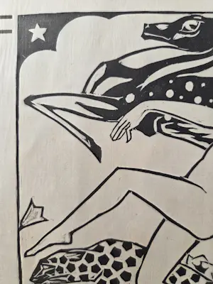 Johan Polet - Danseres. Naakt. Houtsnede uit Wendingen. kopen? Bied vanaf 89!