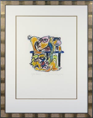 Henk Vierveijzer - Pastelkrijt, Apekooi - Ingelijst kopen? Bied vanaf 50!