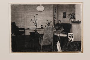 Marcel van Eeden - Vrouw in een interieur - originele potloodtekening kopen? Bied vanaf 675!