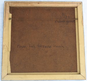 Niet of onleesbaar gesigneerd - Surrealistisch 5-Luik uit 1971 - Acrylverf op board - ingelijst kopen? Bied vanaf 1!