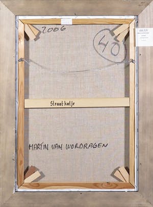 Martin van Wordragen - Olieverf, Straatkatje - Ingelijst kopen? Bied vanaf 10!