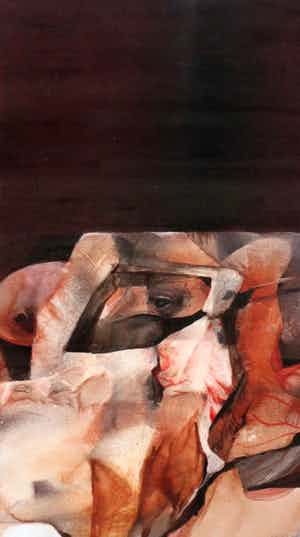 Gerti Bierenbroodspot - Gemengde techniek op board verkocht voor € 295!